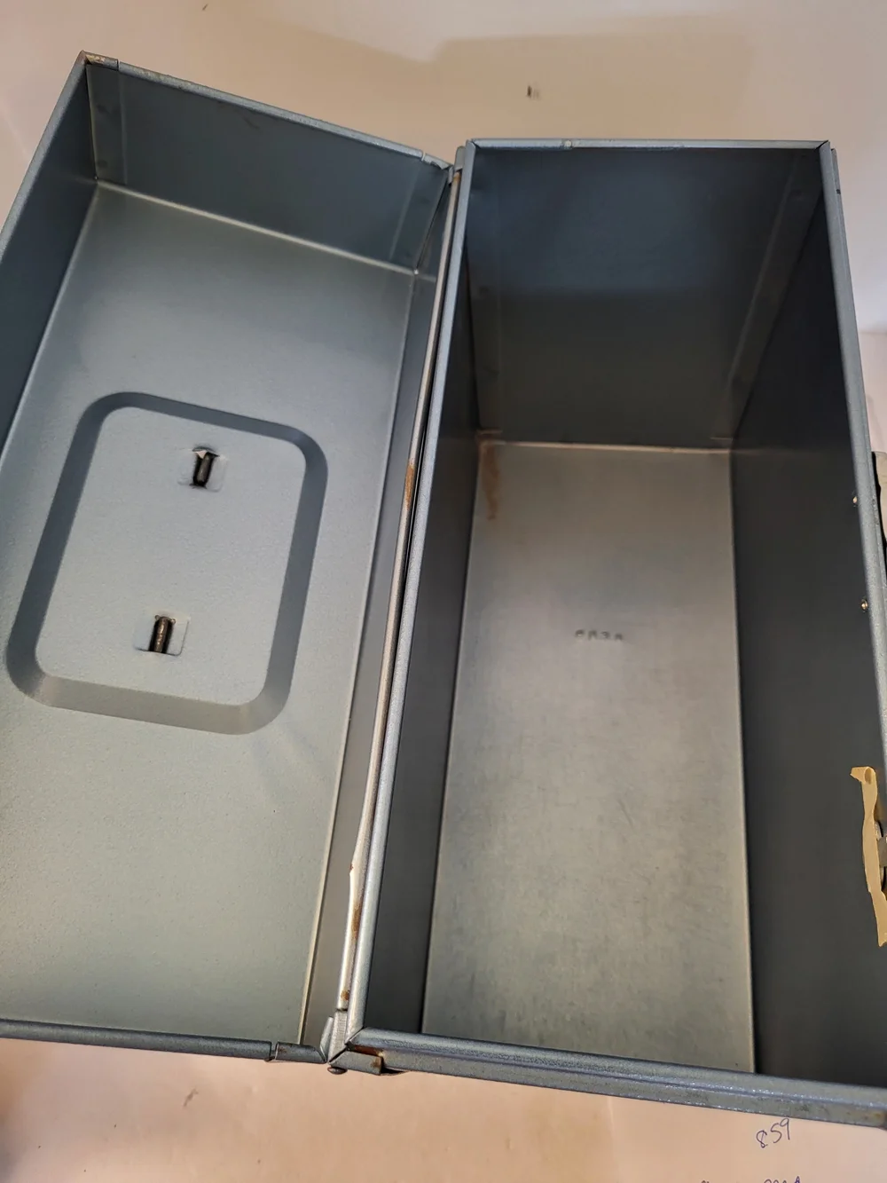 1970s Vintage Hamilton Skotch Metal Porta-File W/key And Original Label